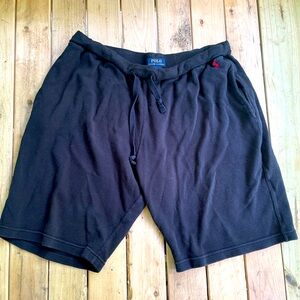 Ralph Lauren Polo black double knit shorts/ mens size XL